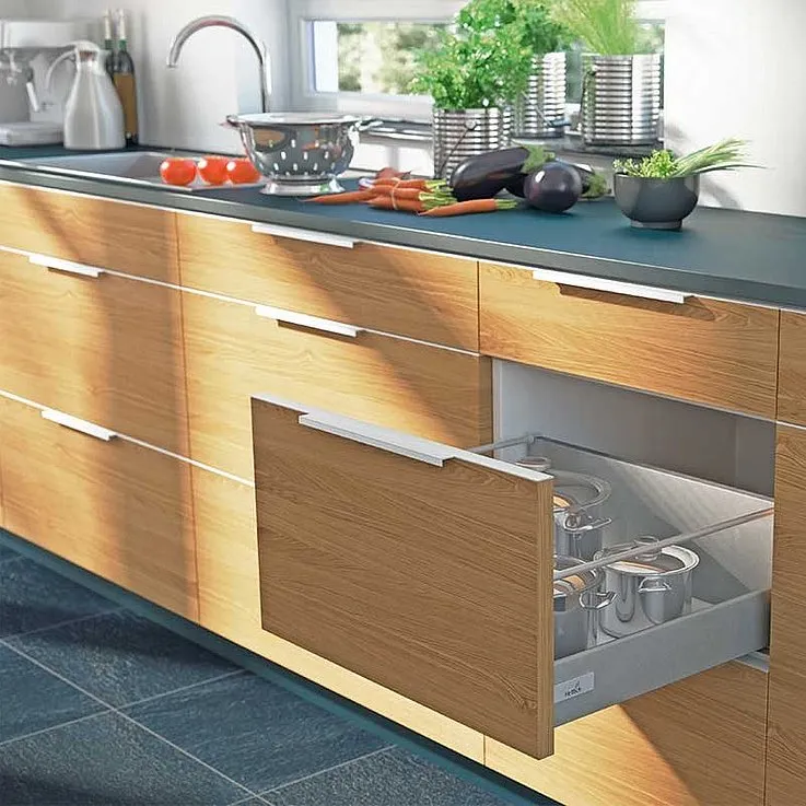 Hettich Innotech 350mm, 420mm,470 mm, 520mm Drawer Set, Silver, 30 Kg | 50Kg