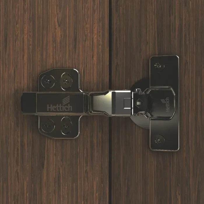 Onsys Magma Black soft close Hinge, with 4 Hole mounting plate & cover caps