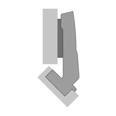 Sensys angle hinge W45 with integrated silent system (Sensys 8639i W45)